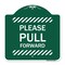 Signmission Designer Series Sign-Please Pull Forward, Green & White Aluminum Sign, 18" x 18", GW-1818-23284 A-DES-GW-1818-23284 - alternate 1